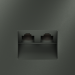 Розетка компьютерная встраиваемая VOLTUM S70 двойная RJ45+RJ45 кат.6, (титан)