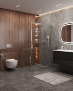 Душевой уголок Cezares MOLVENO-AH-11-160/100-C-Cr-IV, 160х100х195, профиль хром, стекло прозрачное