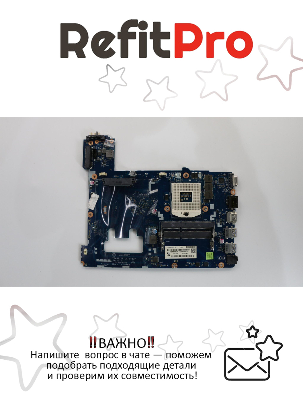 Материнская плата для ноутбука Lenovo G500 VIWGR LA-?9632P W8S UMA HM76 H (90002835), оригинал