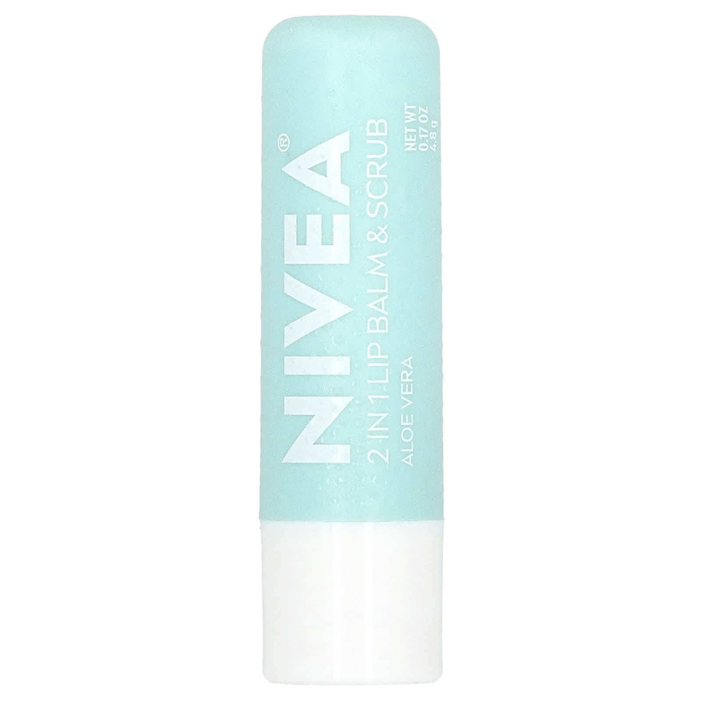 Nivea, Бальзам и скраб 2 в 1, алоэ вера, 4,8 г (0,17 унции)