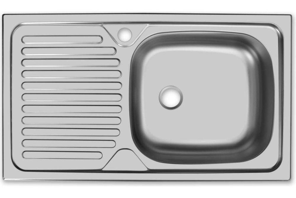Мойка STD800*600 кухонная накладная матовая, левая