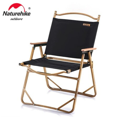 Кресло туристическое Naturehike MW02, складное, увеличенное, черное, до 120 кг, артикул NH19Y002-D-BLL, цвет Черный