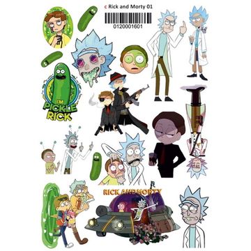 Наклейка А5 c Rick&Morty 01 (Рик и Морти 01)
