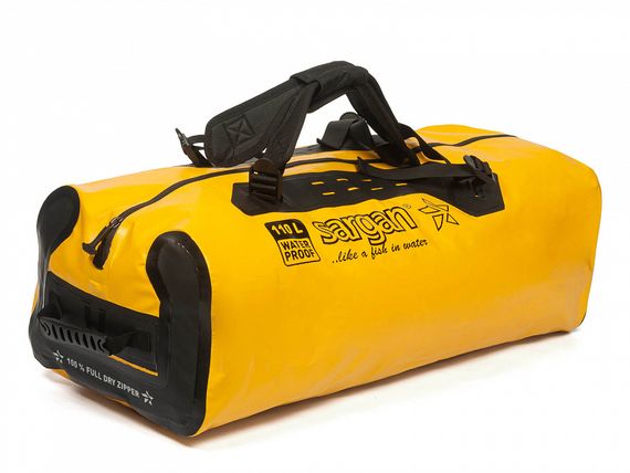 Гермо-Сумка-Рюкзак Sargan Прогрессор-110 герметичная молния 100%, вкладыш 110 л желтый/черный