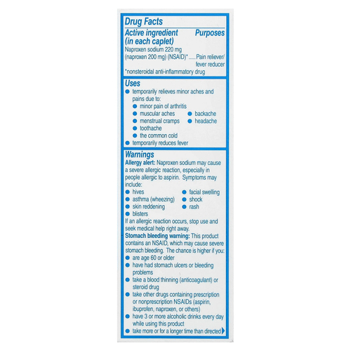 Aleve, Напроксен в таблетках, 220 мг, 90 капсул
