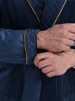 Халат бархатный со стеганными бортами