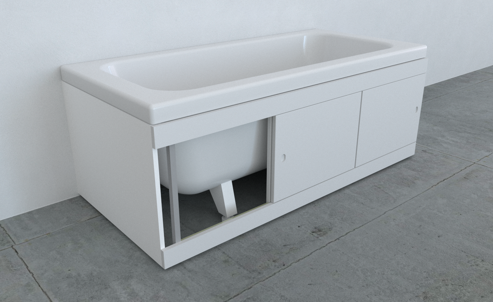 Экран под ванну раздвижной TR-4-225 альбион матовый soft touch