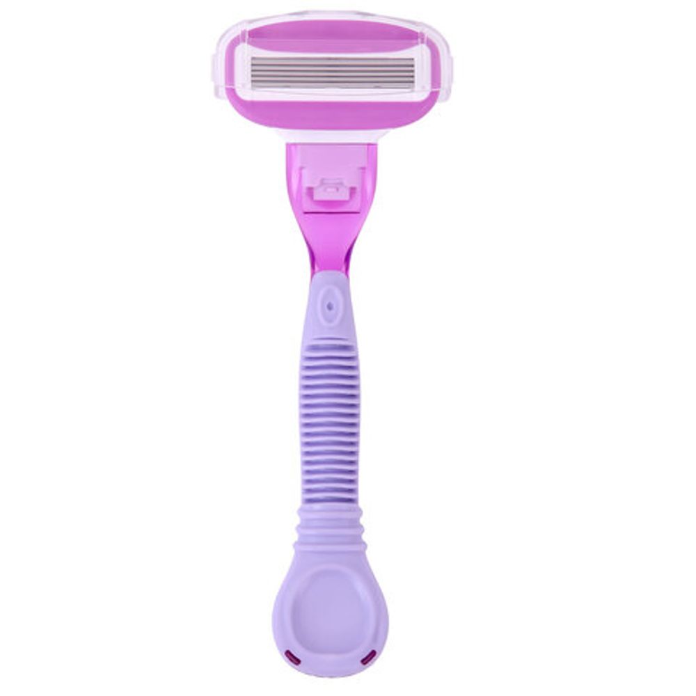 Бритвенный станок многоразовый женский, 5 лезвий, 2 кассеты, плавающая головка, X-ONE (ИКС-УАН), 700020