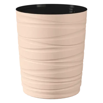 Кашпо для цветов пластиковое 15л d-30см «Модерн Медиум» Пудровый