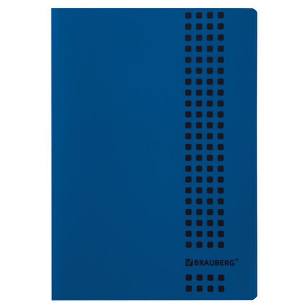 Тетрадь А4, 40 листов, BRAUBERG "Metropolis", скоба, клетка, обложка пластик, СИНИЙ, 403403