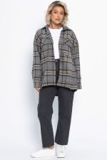 Пальто-рубашка Хармони (серо-бежевая) Б15041-5М LT Collection