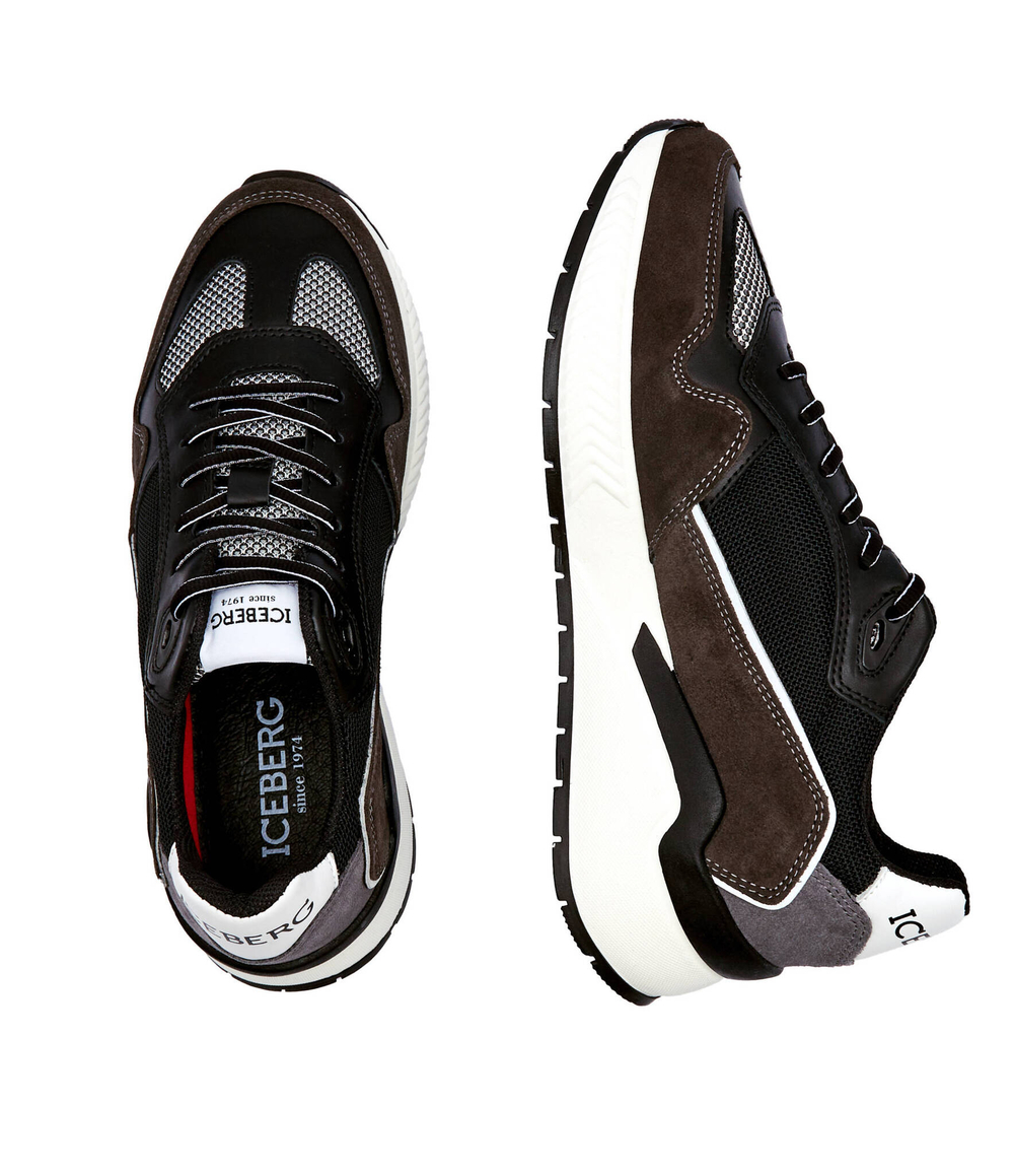 Кожаные кроссовки comb.eclipse Iceberg - черный(IU1704)