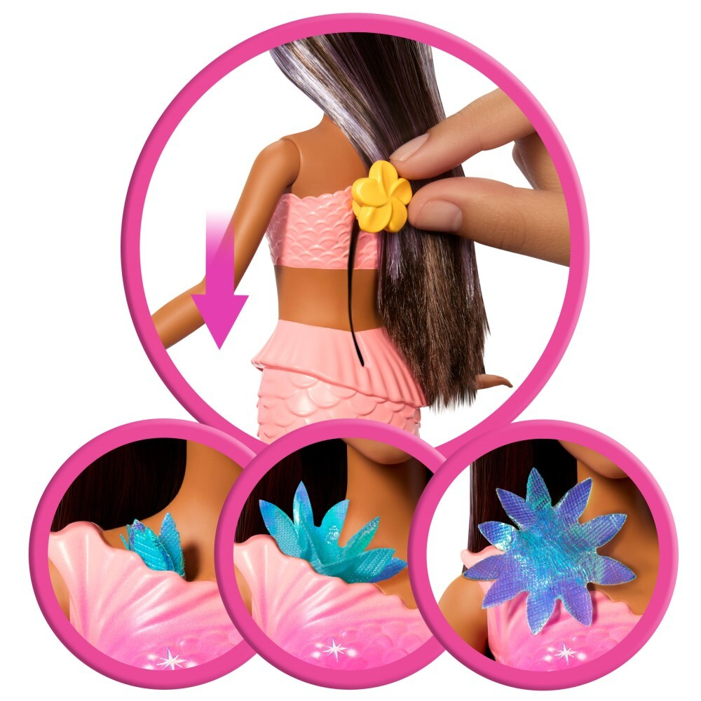 Barbie - Кукла с длинными волосами Русалка Блоссомс JDM73