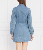 Платье TJW LS BADGE DENIM MINI Tommy Jeans - голубой(DW0DW15892)