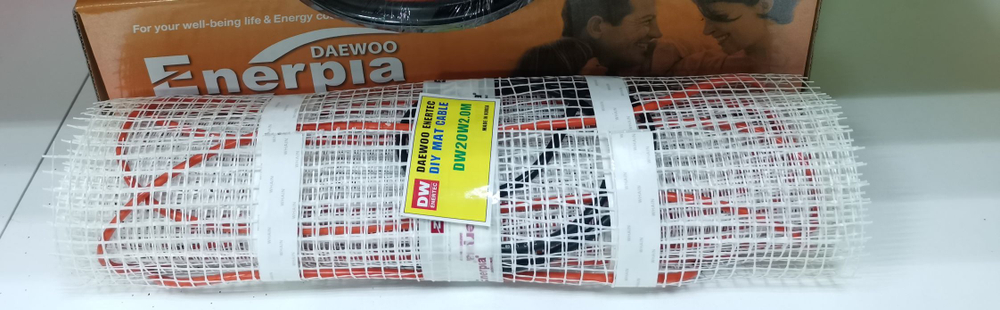 Кабельный мат на сетке (теплый пол под плитку) КМ-1