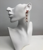 Серьги-пусеты с подвесками в виде бабочек