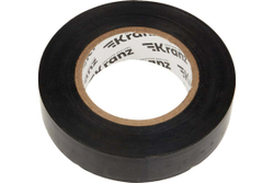 Изолента ПВХ KRANZ 0,13х19 мм, 25 м, черная KR-09-2206