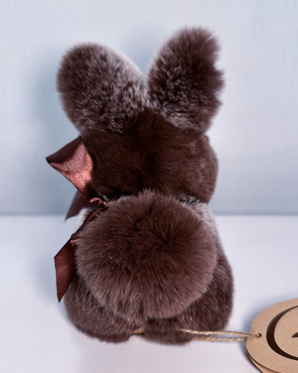 Кролик Тоша маленький (коричневый с белым) - уникальный окрас