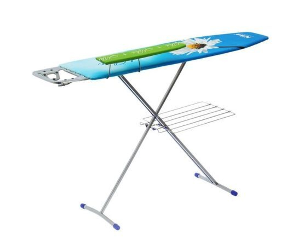 Гладильная доска Nika, цвет в ассортименте, Н3+, с подрукавником, с полкой для белья, с розеткой
