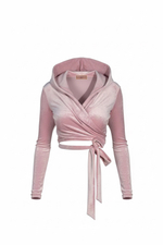 Костюм из велюра в розовом