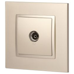 14-3101-04 ЭРА Розетка TV одиночная, IP20, Эра Elegance, шампань