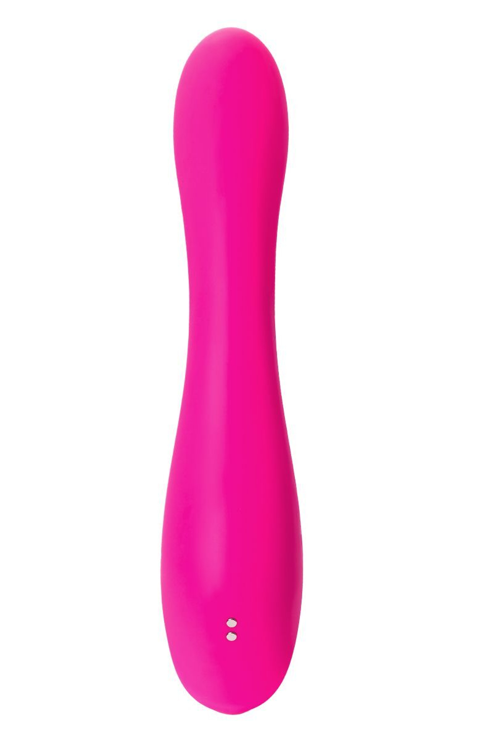 Ярко-розовый вибратор со стимулирующим шариком BEADSY - 21 см. (Цвет: ярко-розовый)