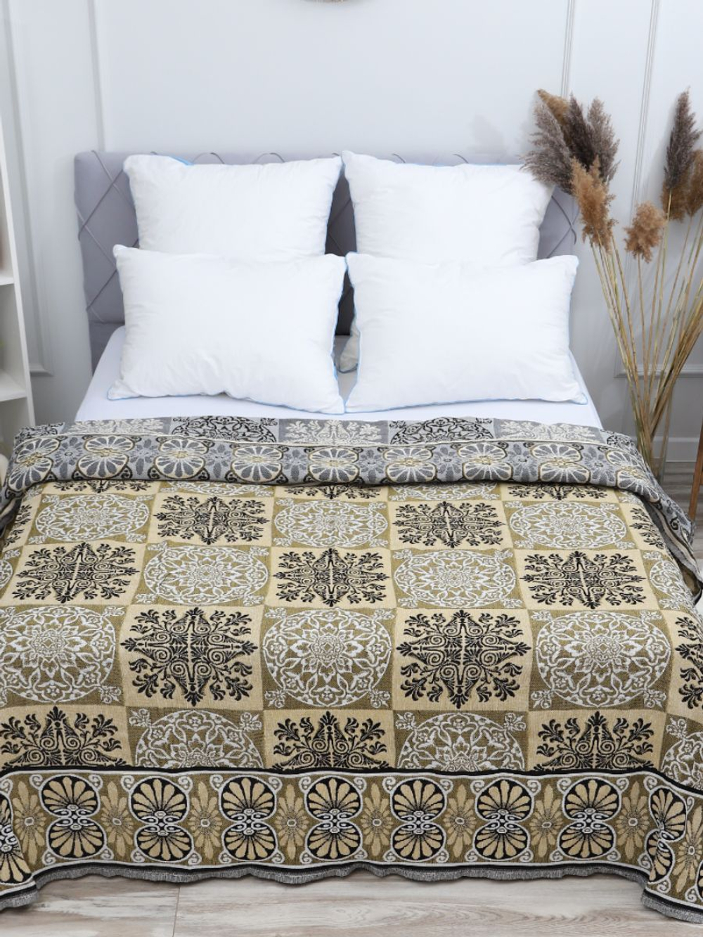 Покрывало на кровать, покрывало 2 спальное, гобелен с размерами: 200x210 см