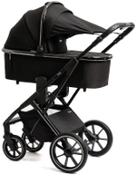 Детская коляска Peppy Tecla 3 в 1 с автокреслом Verona Beige Shadow Black Chrome Edition Черный