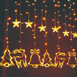 Гирлянда-занавес Символы Рождества