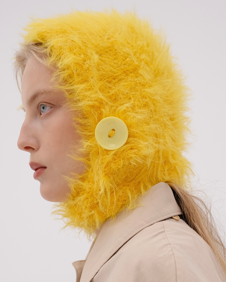 Вязаный чепчик Лимончик