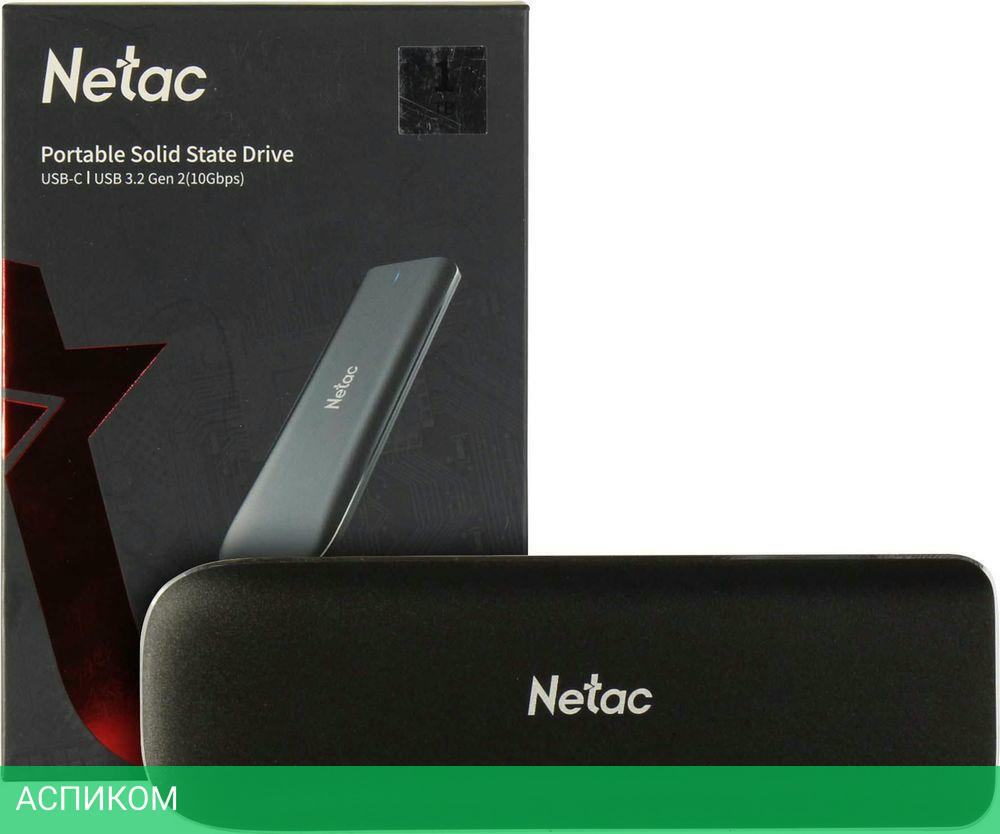 Внешний накопитель Netac External 500Gb ZX Black (NT01ZX-500G-32BK)