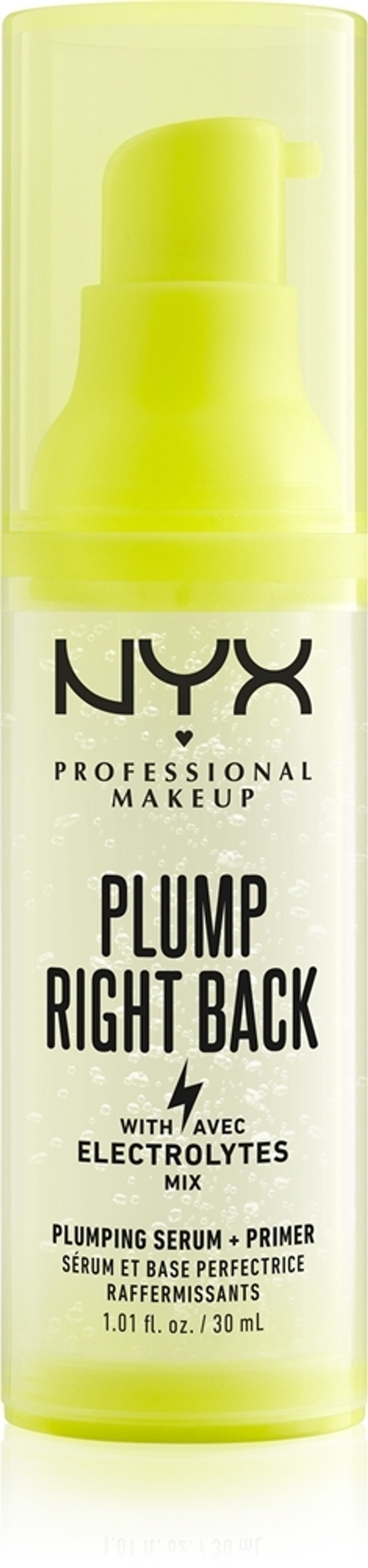 NYX Professional Makeup Plump Right Back Plump Serum And Primer - Стойкая основа под макияж, 30 ml