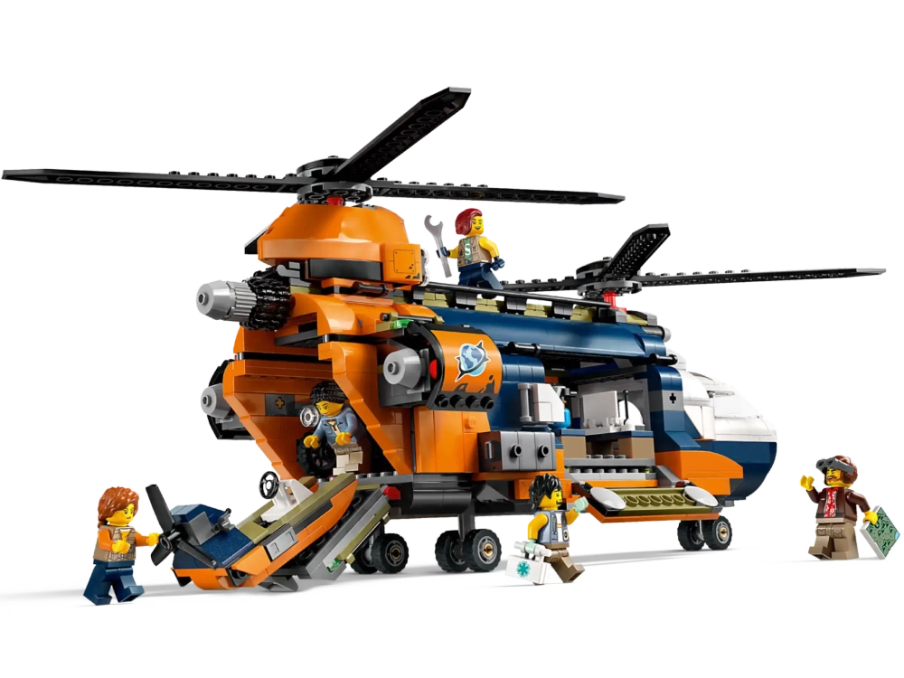 Конструктор LEGO City 60437 Вертолёт-исследователь джунглей в базовом лагере