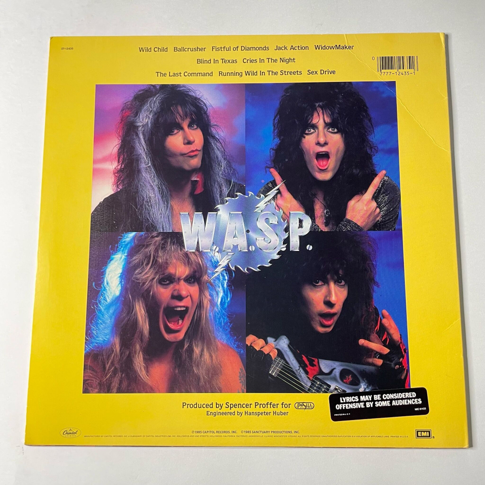 Винтажная виниловая пластинка LP W.A.S.P. The Last Command (USA 1985) Wild Child