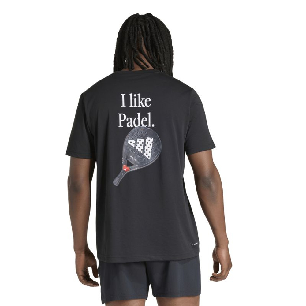 Теннисная футболка Adidas With Graphic For Padel Category - black