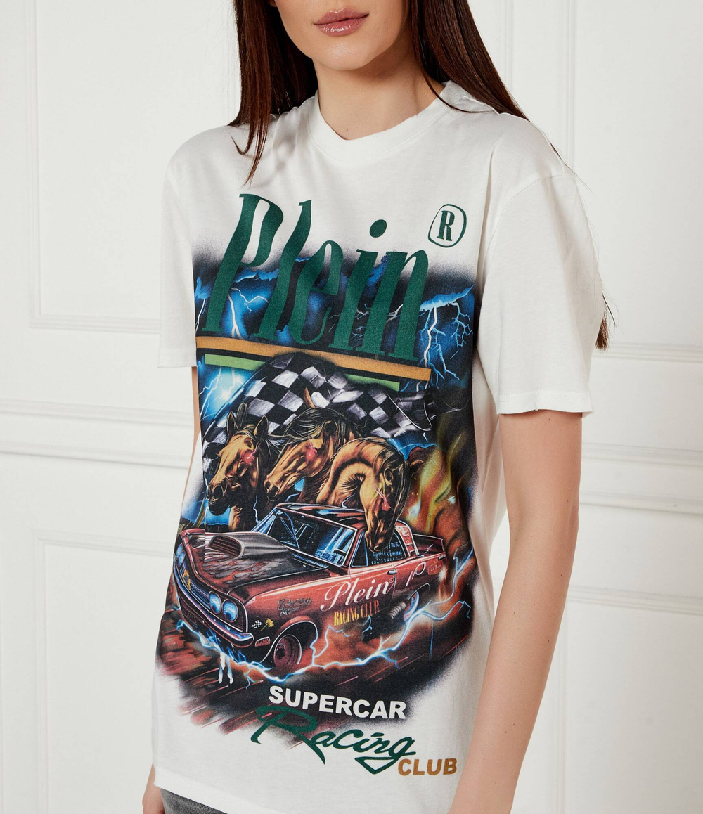 Футболка Racing Club Philipp Plein - белый(WTK3701 PJY002N)