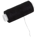 Нитки швейные 45 ЛЛ, 150 м, полиэстер, НАБОР 10 штук, 5 белых / 5 черных, DEVELIA (Девелиа), 609619