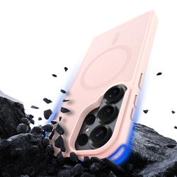 Чехол светло-розового цвета с MagSafe для Samsung Galaxy S26 Ultra, серия Yind Series от Dux Ducis