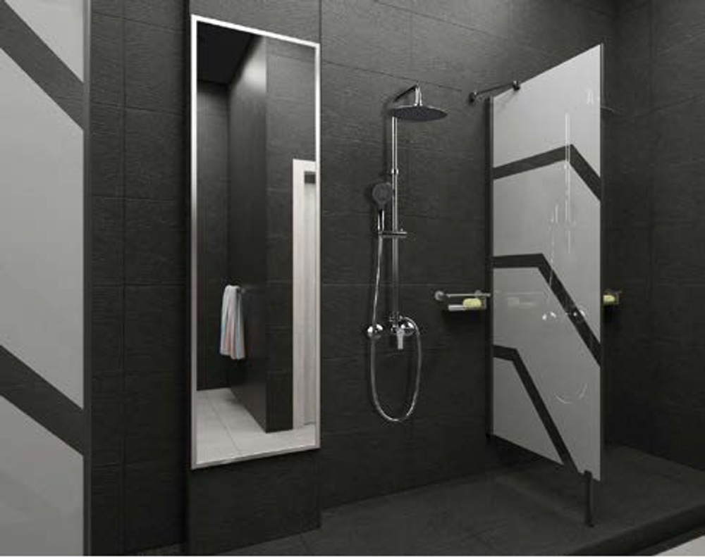 Душевая лейка 113мм кнопка 3 режима ABS 2877TR