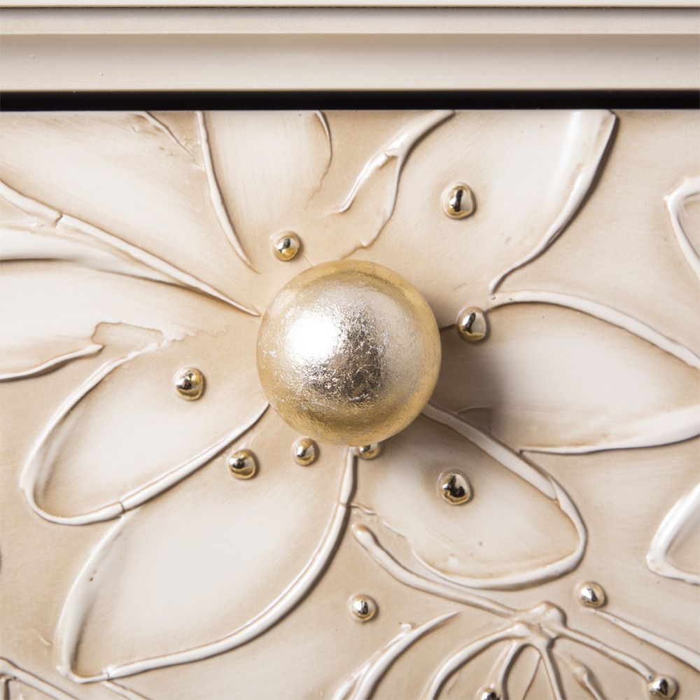 Тумба для обуви Терра-3 (с 3-мя ящиками) Айвори Мраморное золото