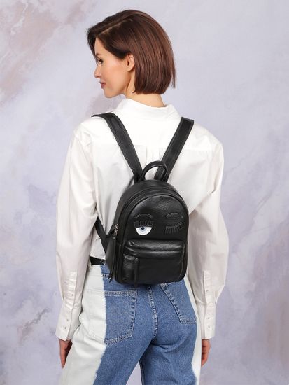 Рюкзак-мини, кожа, FABRETTI 15859C2-W3-018/065 black