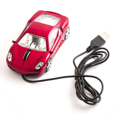 Мышь для ПК в виде Автомобиля красная А30