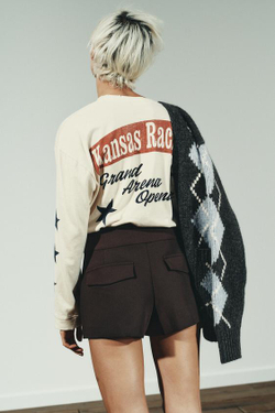 ZARА ШОРТЫ МИНИ, ТЕМНО-БАКЛАЖАНОВЫЙ