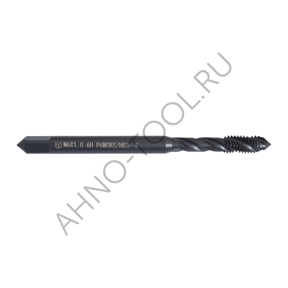 Метчик м/р  М6,0х1,0 Р6М5К5/HSS-E DIN371 BLACK OXIDE, с винтовой канавкой, ТОЧИНТЕХ