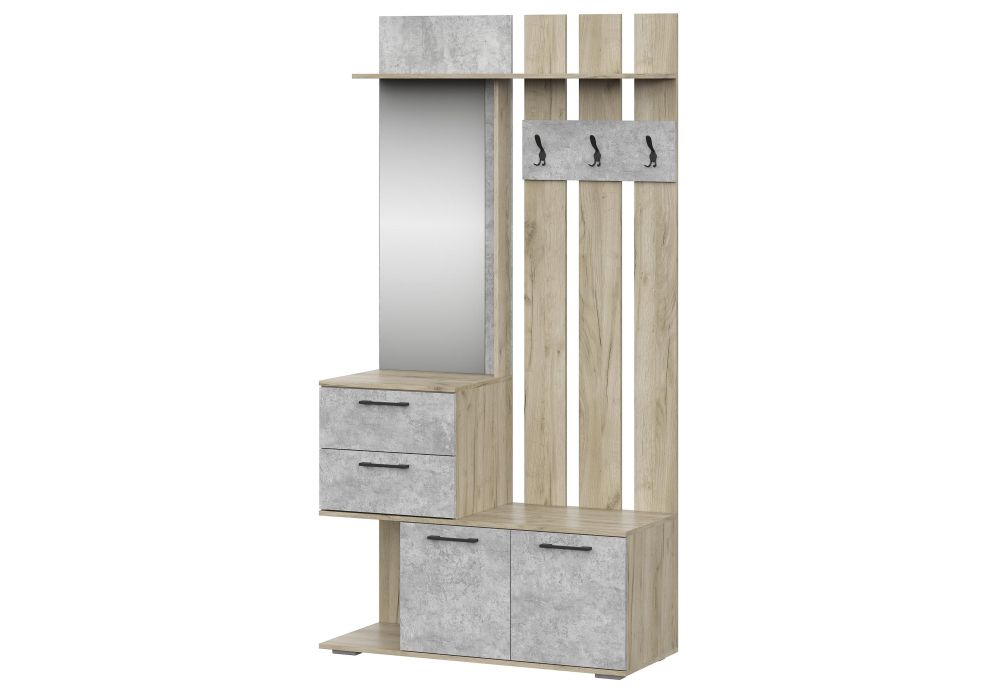 Готовая прихожая Вальс ВШ-1 дуб крафт серый / бетонный камень