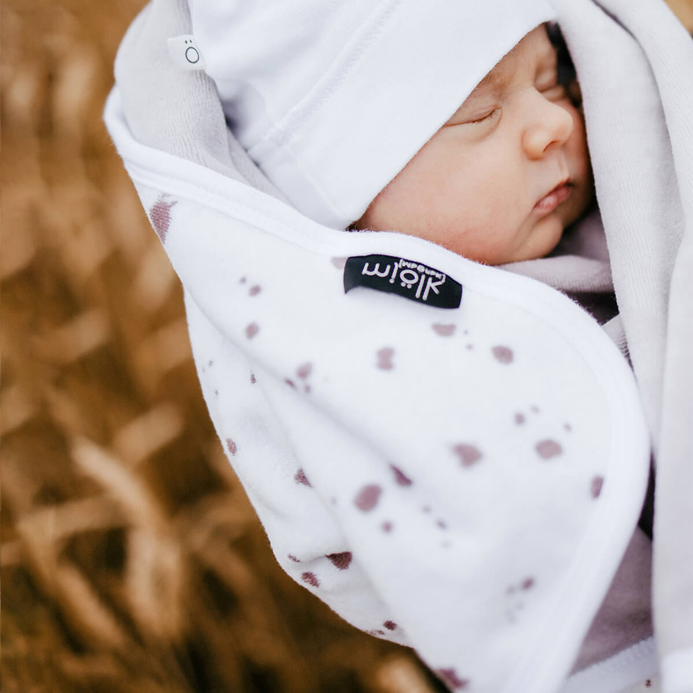 Двусторонний велюровый плед Mjölk White Sand