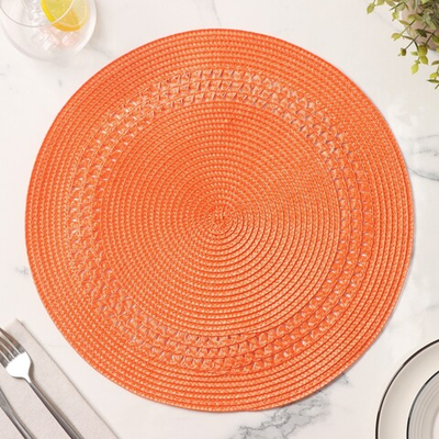 Салфетка сервировочная на стол Оскар, d=38 см (оранжевый)