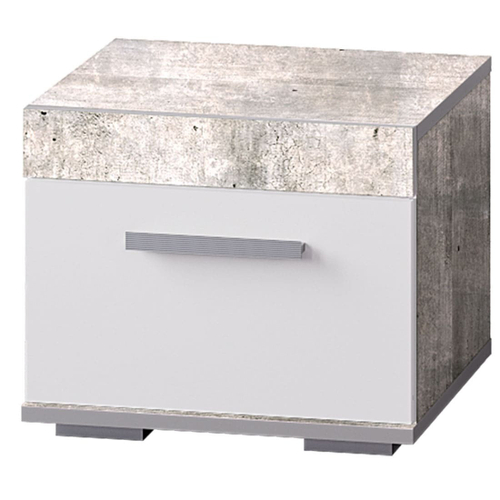 Инстайл ТБ-23 тумба прикроватная 502*363*382 белый/бетон БТС