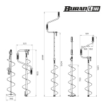 Ледобур BURAN 180L (диаметр 180мм) левое вращение