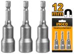 Бита 1/4 " с торцевой головкой магнитная 12х65 мм. 3 шт. INGCO AMN1231
